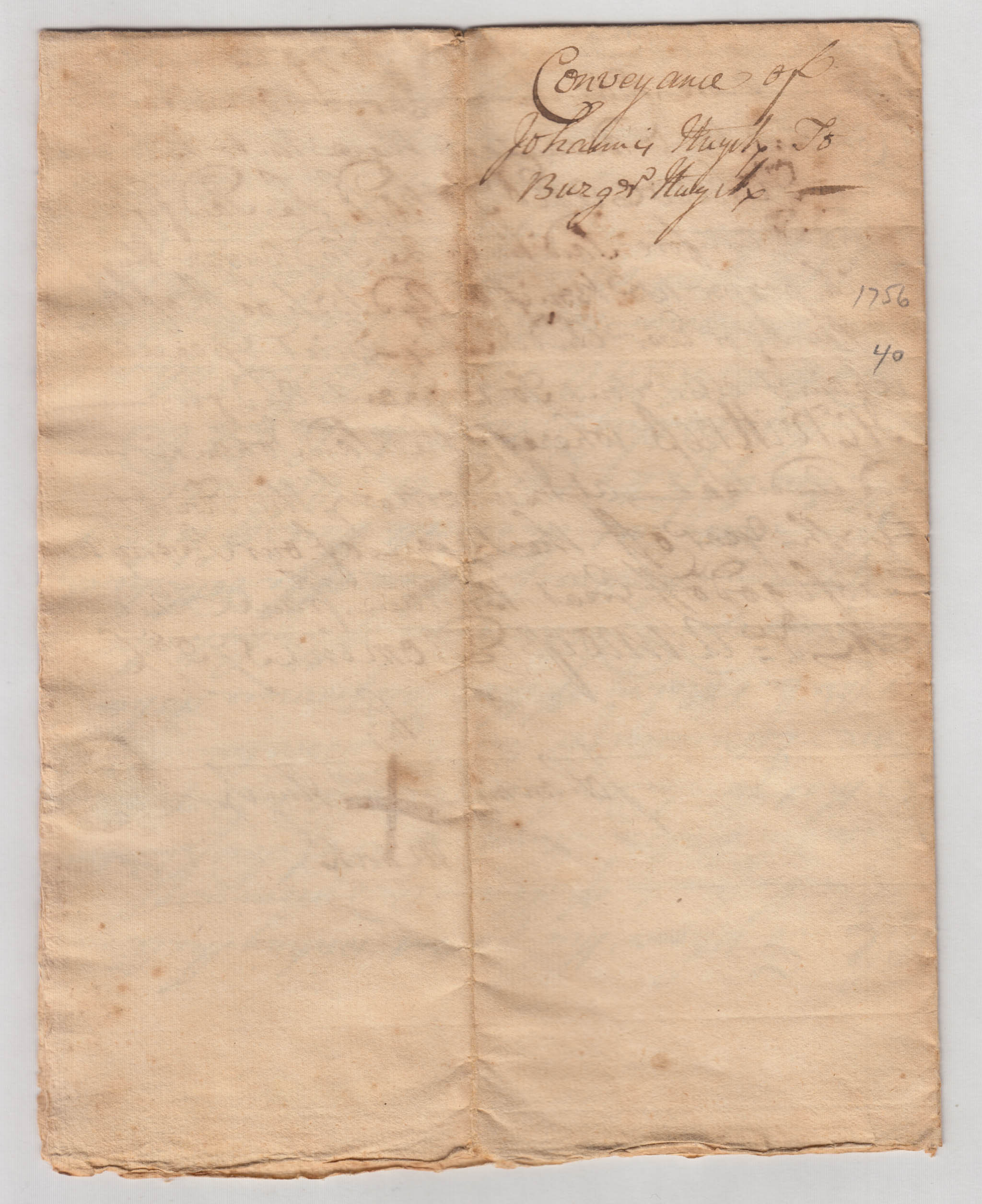 BH029 1735/6-03-04 Quit Claim Of Orchard, Johannis Huyck to Burger Huyck